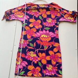 Trina Turk Size XS Colorful‎ Floral Open Shoulder Dress